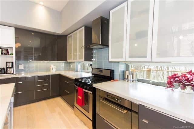 Contemporary kitchen in custom mountain home